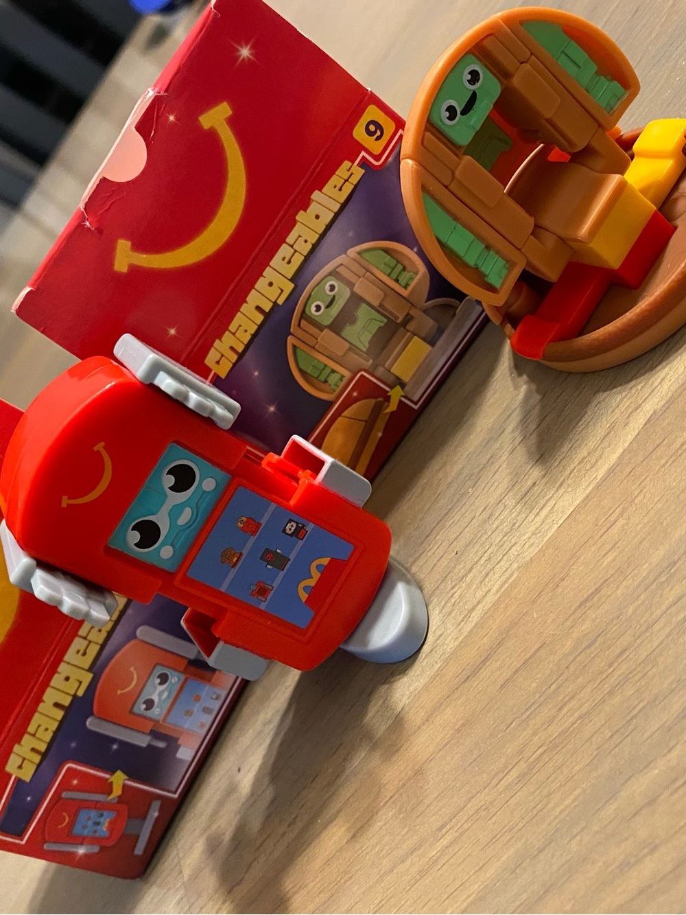 McDonald's Red and Blue Changeables Transforming Toy Set